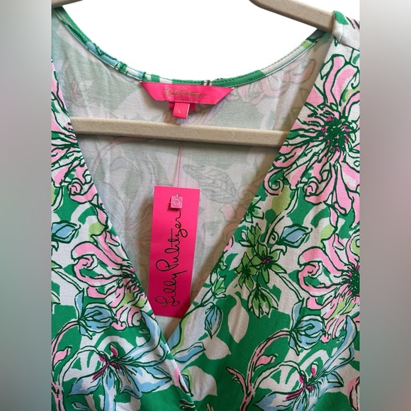 Lilly Pulitzer Moana Maxi Dress Spearmint Blossom Sz Large NEW Green‎ Floral - Picture 5 of 9